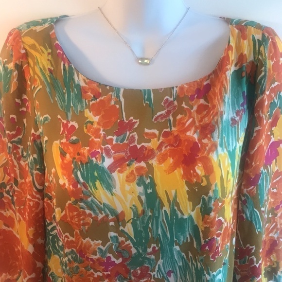ZARA Floral Watercolor Shift Dress Size Medium Womens - Picture 3 of 11
